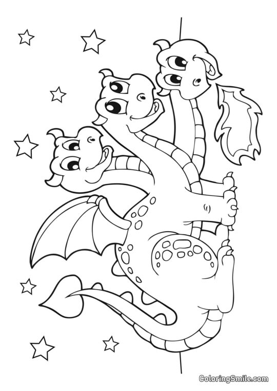 Тридцятирогий дракон - Розмальовка