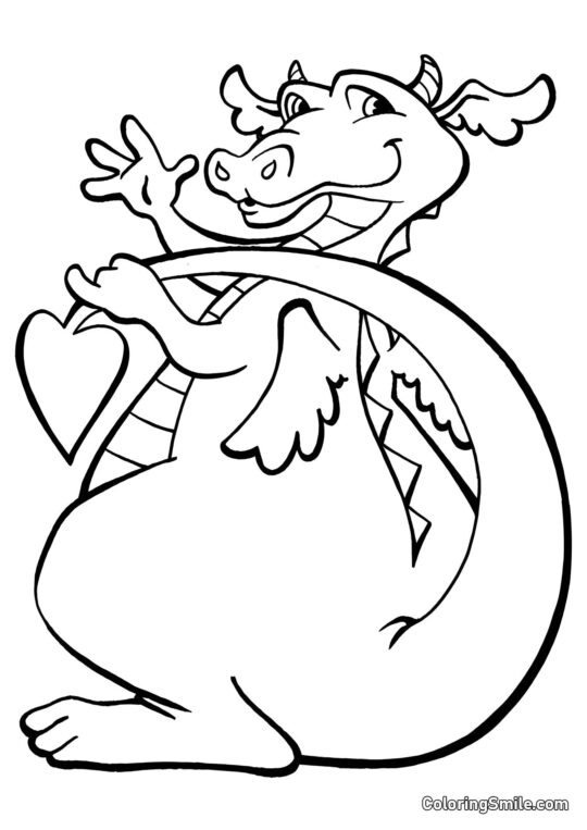 Ласкавий дракон - Розмальовка