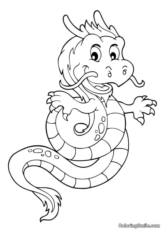 Китайський дракон - Розмальовка