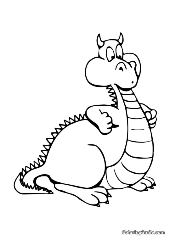 Дракон, що дразнить - Розмальовка