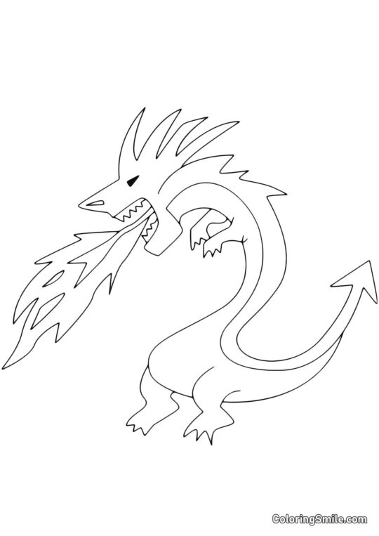 Полум’яний дракон - Розмальовка