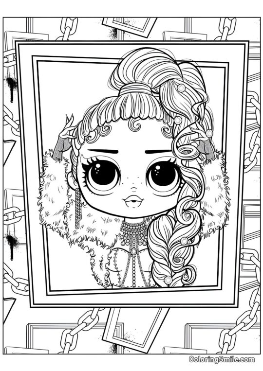 LOL OMG Богиня Подіуму в Рамці - Розмальовка