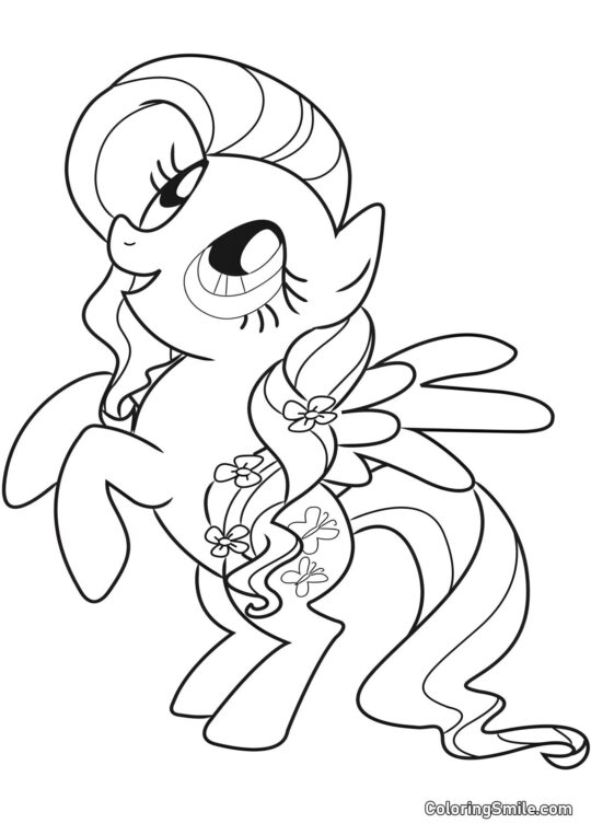 Флаттершай Поні - Розмальовка
