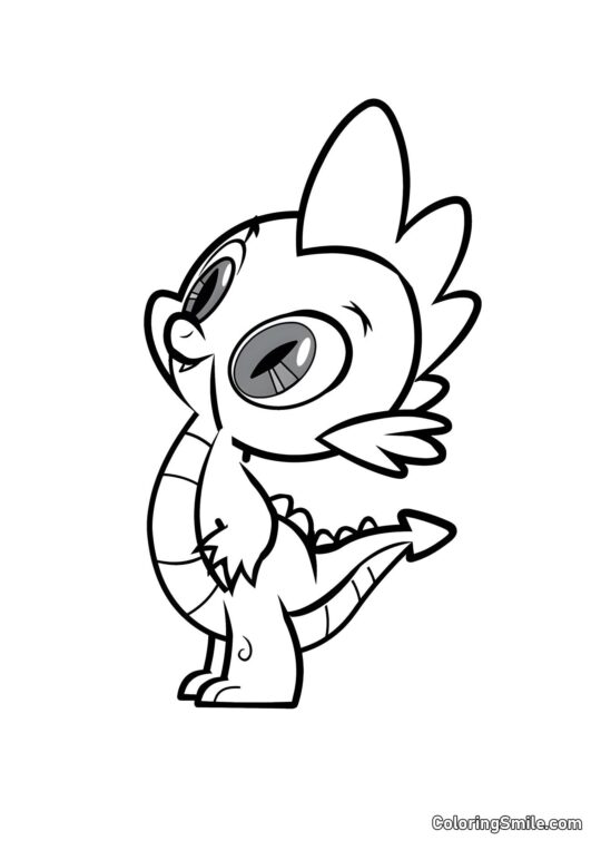 Спайк з My Little Pony - Розмальовка