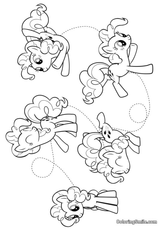 Пінкі Пай та П’ять Поні - Розмальовка