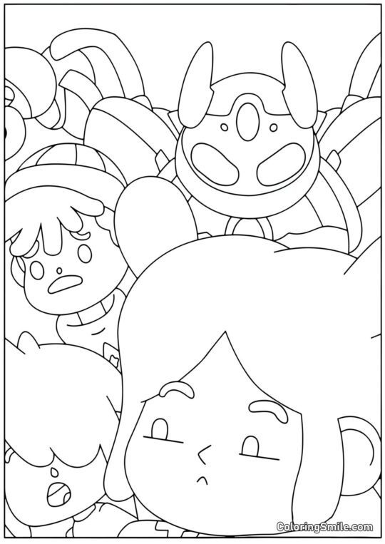 Тока Бока хлопчик, дівчина і робот - Розмальовка