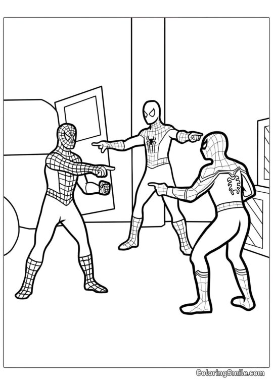 Мем Людини-Павука - Розмальовка