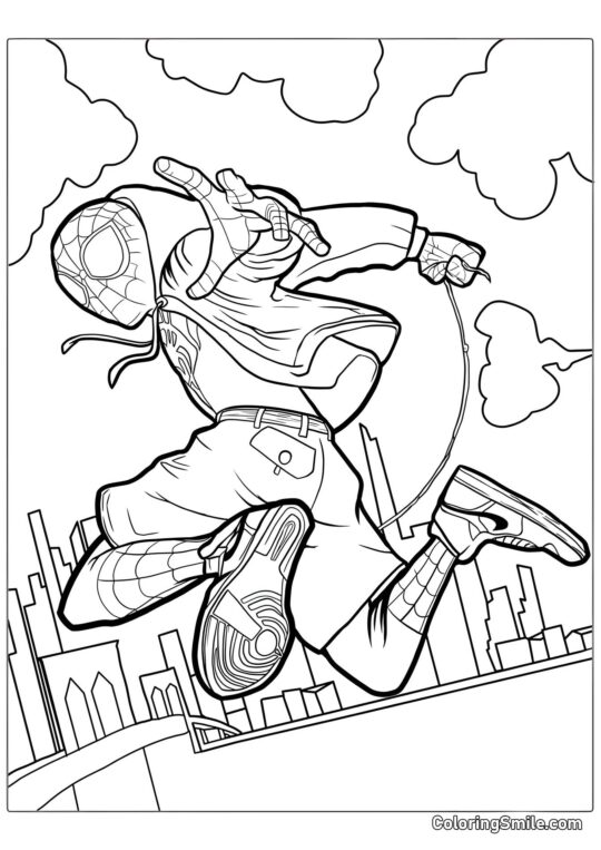 Людина-Павук над містом - Розмальовка