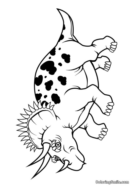 Трицератопс - Розмальовка