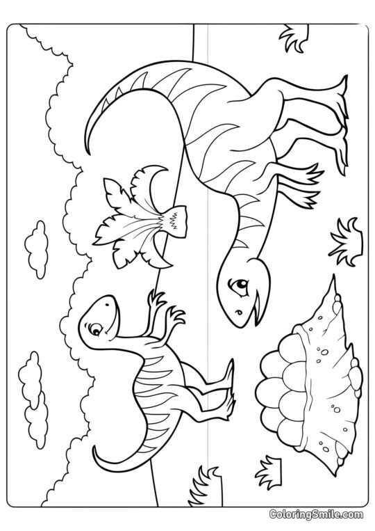 Мультяшний терапод - Розмальовка