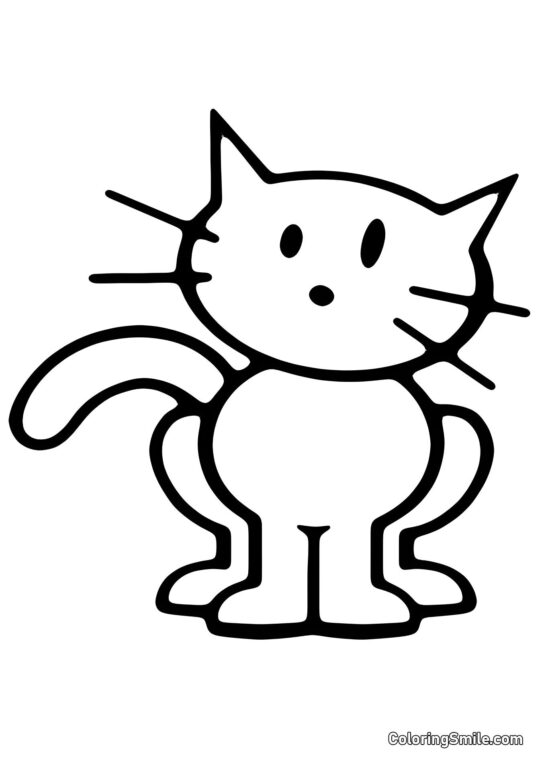 Схематична кішка Схематична кішка - Розмальовка