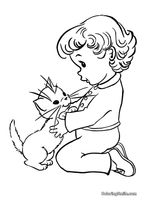 Ніжне кошеня Ніжне кошеня - Розмальовка