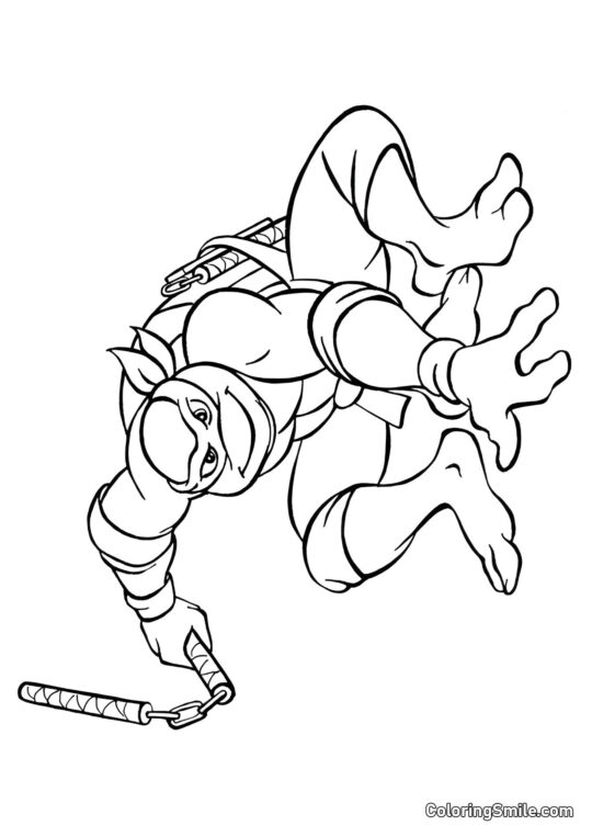 Мікеланджело з нунчаками - Розмальовка