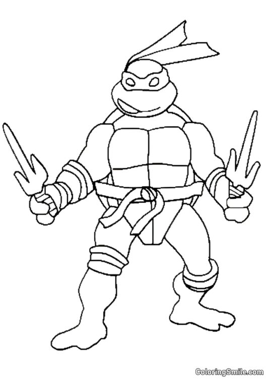 Рафаель у стійці - Розмальовка