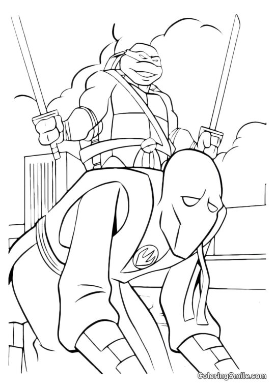 Леонардо переміг ворога - Розмальовка