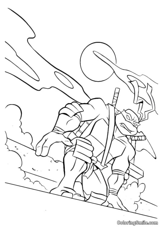 Леонардо в місячному світлі - Розмальовка