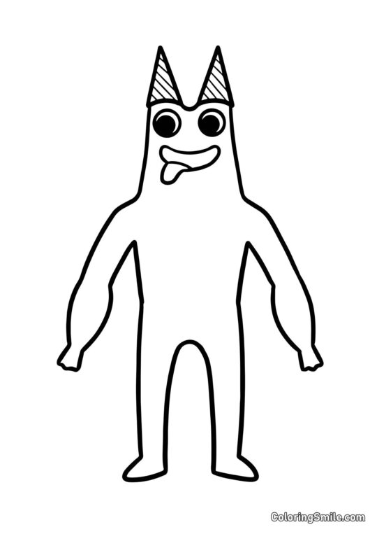 Банбан показує язик - Розмальовка