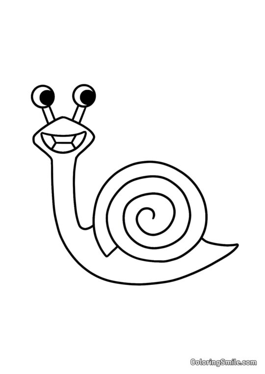 Жовтий равлик Селена - Розмальовка