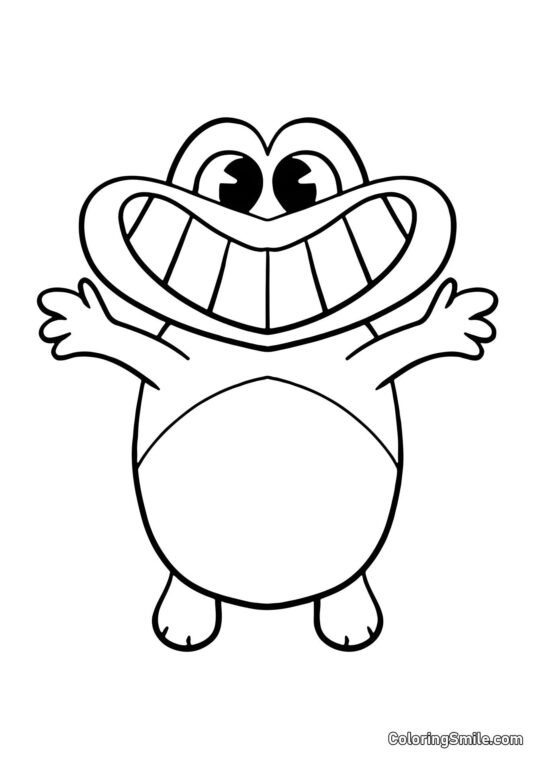 Усміхнений Шериф Джефф з дитячого садка Банбан - Розмальовка