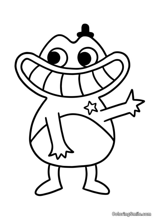 Шериф Джефф з дитячого садка Банбан - Розмальовка