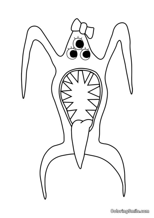Набналіна з дитячого садка Банбан - Розмальовка