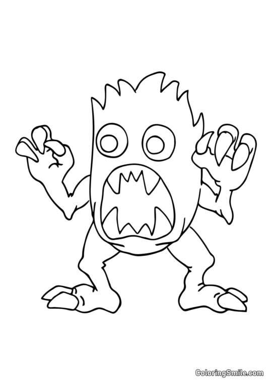 Мисливець Тім з дитячого садка Банбан - Розмальовка