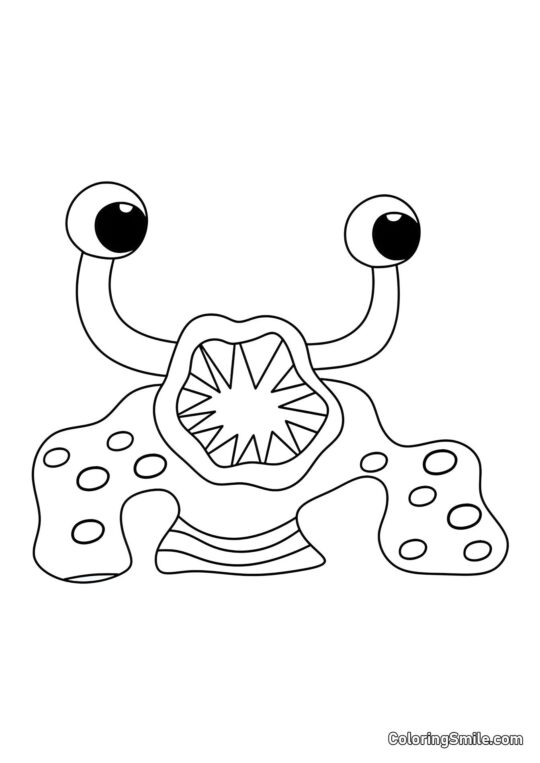 Зубастий монстр Ніблер - Розмальовка