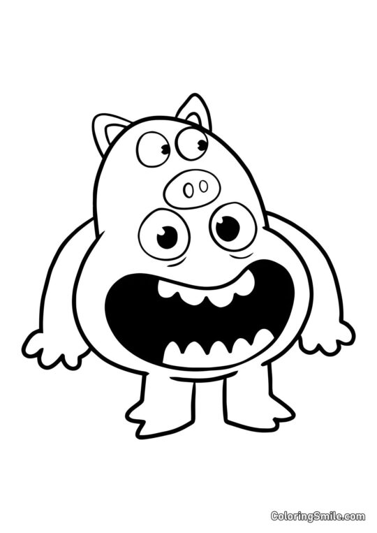 Шеф Пігстер, схожий на свиню - Розмальовка