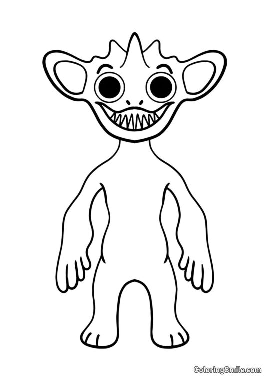 Усміхнена Міллі з дитячого садка Банбан - Розмальовка