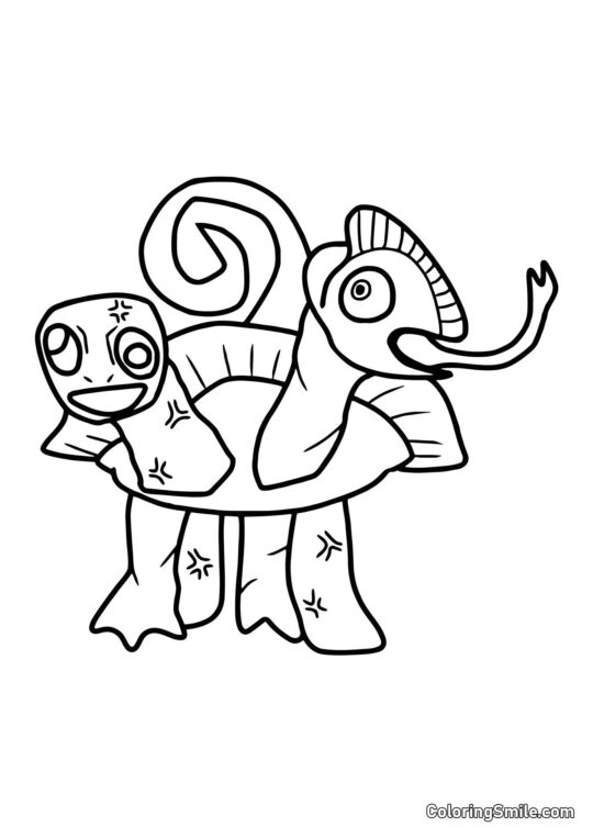 Таматаки та Шаматакі з дитячого садка Банбан - Розмальовка