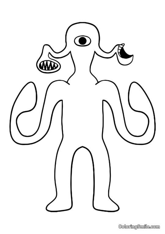 Токсичний Гейзер з дитячого садка Банбан - Розмальовка