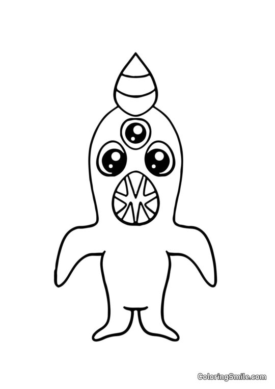 Кавайний Набнаб з дитячого садка Банбан - Розмальовка