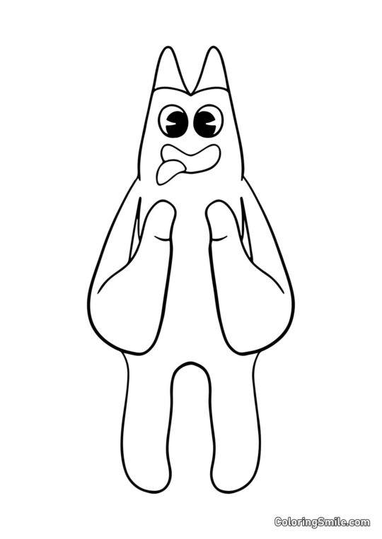 Червоний монстр Банбан - Розмальовка