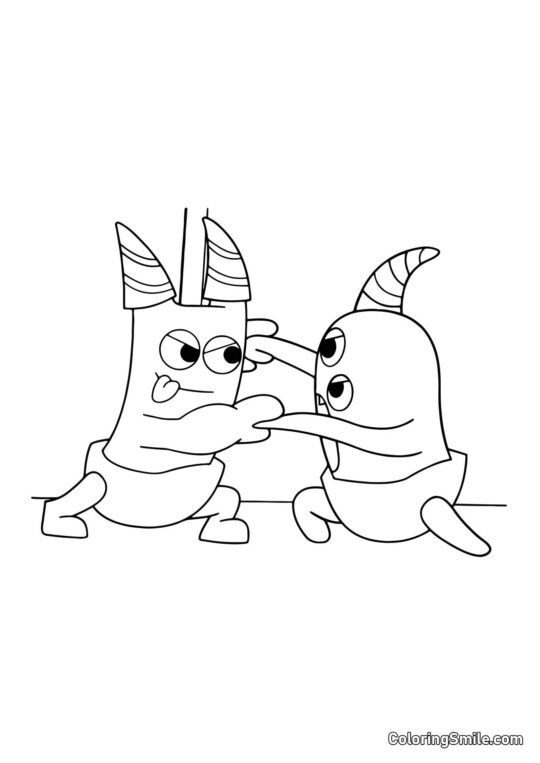 Малюк Банбан і Набнаб - Розмальовка