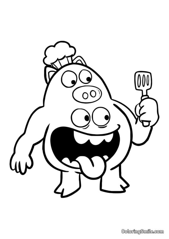 Шеф Пігстер з дитячого садка Банбан - Розмальовка