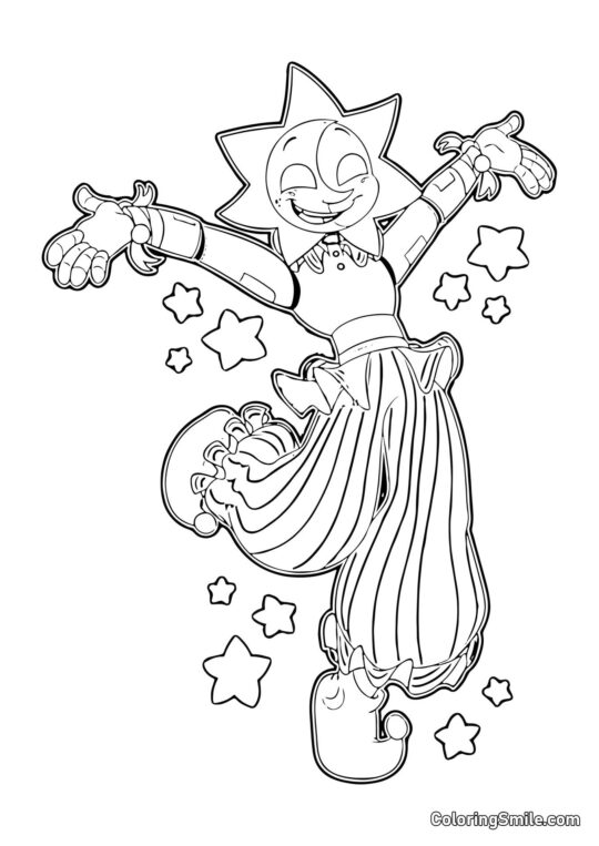 Сандроп, що веселиться - Розмальовка