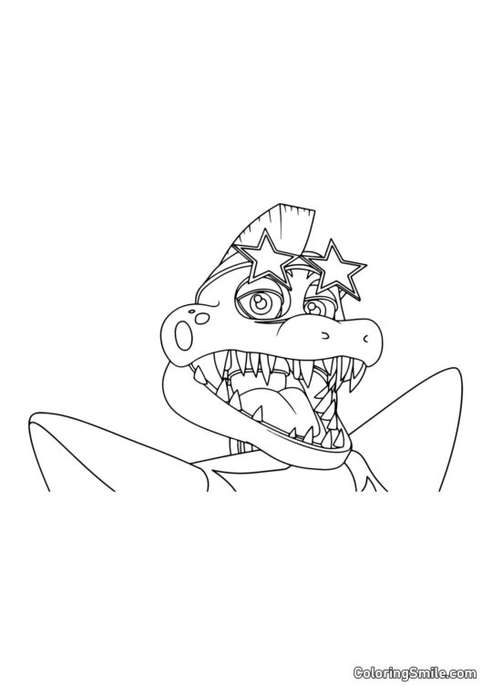 Аллигатор Монтгомері Гейтор - Розмальовка