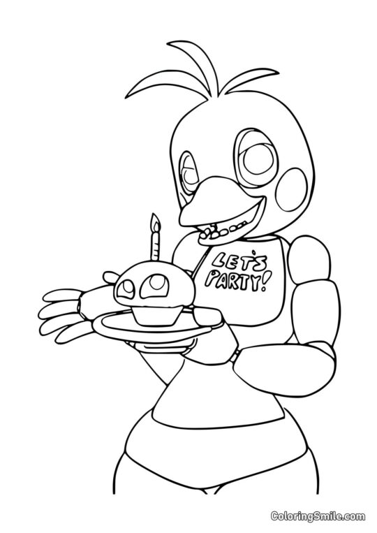 Чіка з Капкейком - Розмальовка