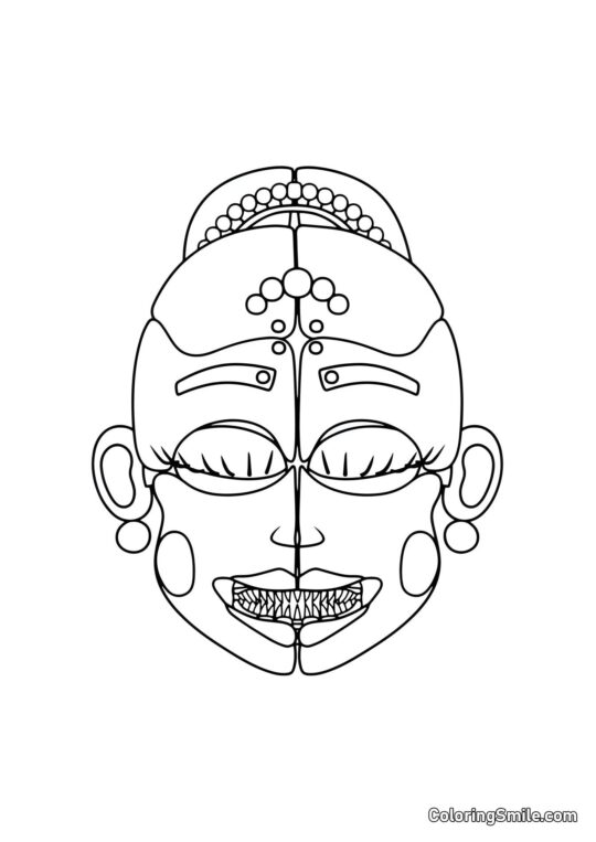 Портрет Балори з FNAF - Розмальовка