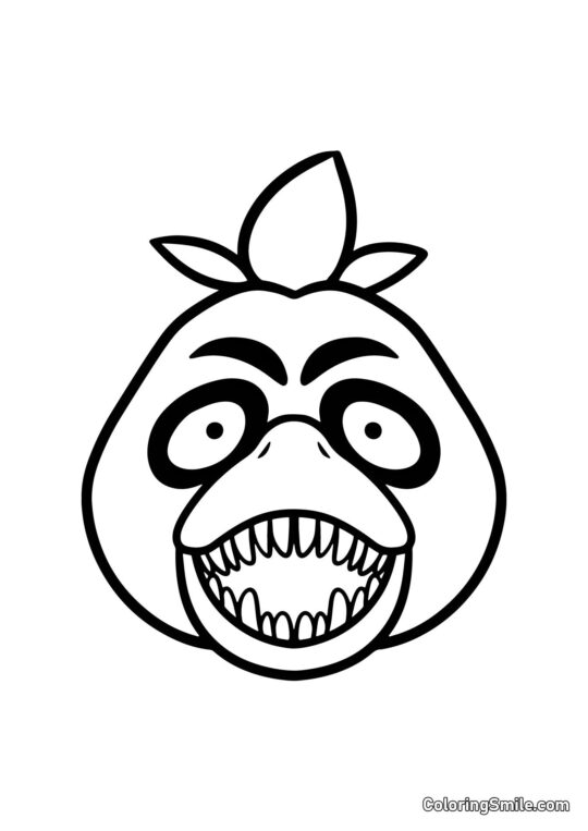 Портрет Чіки з FNAF - Розмальовка