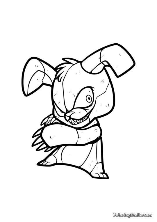 Хитрий Бонні з FNAF - Розмальовка