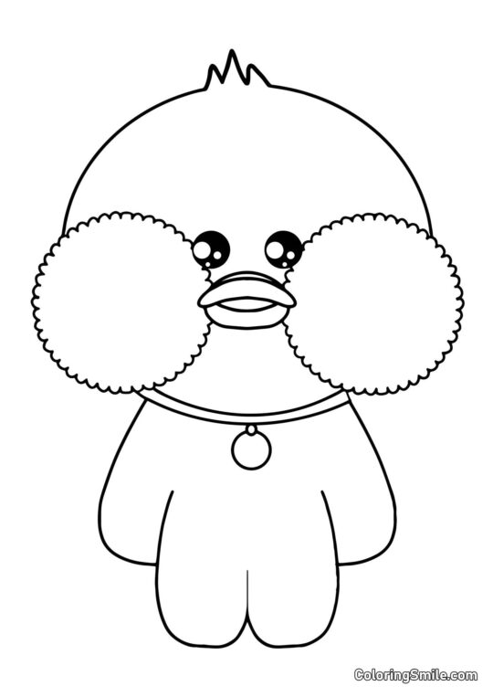 Лалафанфан качка з медальйоном - Розмальовка