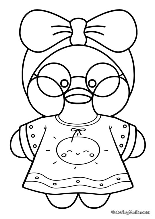 Лалафанфан качка у красивій сукні - Розмальовка