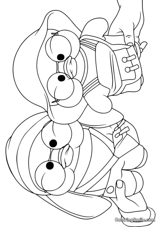 Дві Лалафанфан качки грають разом - Розмальовка
