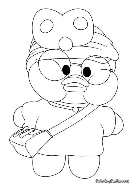 Лалафанфан качка з маскою для сну - Розмальовка