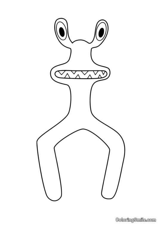 Рожевий з Rainbow Friends - Розмальовка