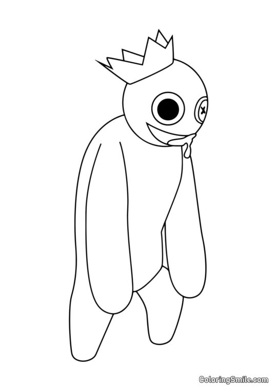 Синій в пошуках гравця - Розмальовка