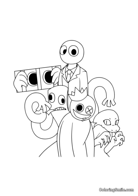 Компанія Rainbow Friends - Розмальовка