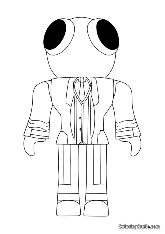 Червоний з Rainbow Friends - Розмальовка