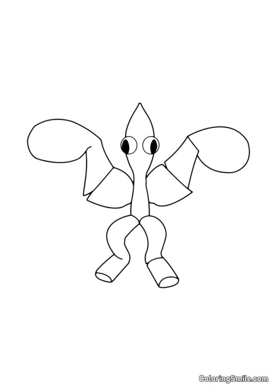 Світло-Синій з Rainbow Friends - Розмальовка